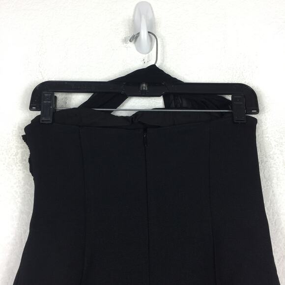 Diane Von Furstenberg Black Convertible Mini Dress Small Sash Wrap Cocktail Chic - Picture 10 of 12